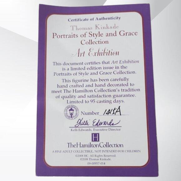 2/$50 Thomas Kinkade Portrait of Style and Grace Figurine 1415A 2008 Collectible - Picture 8 of 9